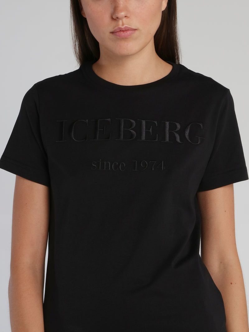 Black Embroidered Classic Logo T-Shirt