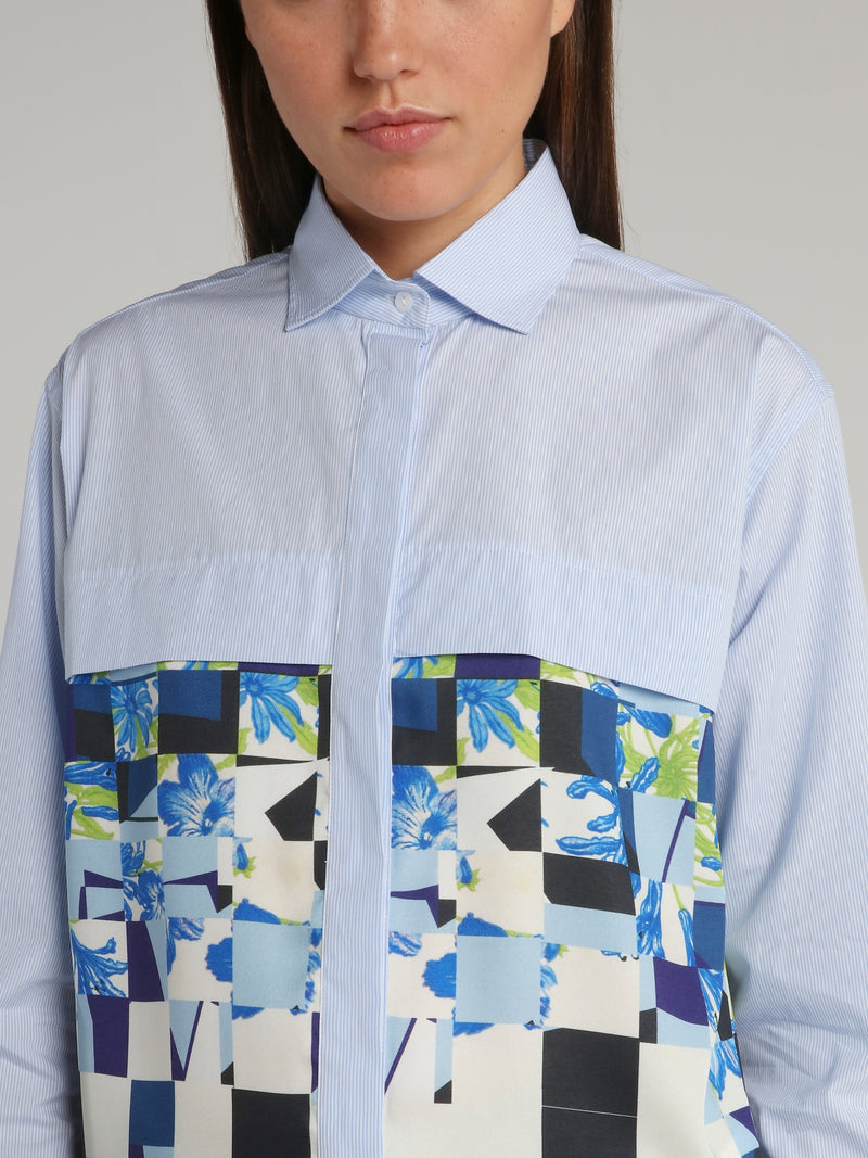 Bluse Mosaic Pinstripe Shirt