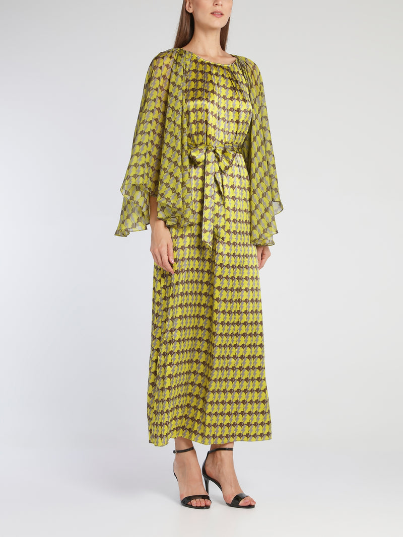 Odd People Cameron Green Butterfly Sleeve Midi Dress XS / Green Odd People Cameron Green Butterfly Sleeve Midi Dress XS / Green