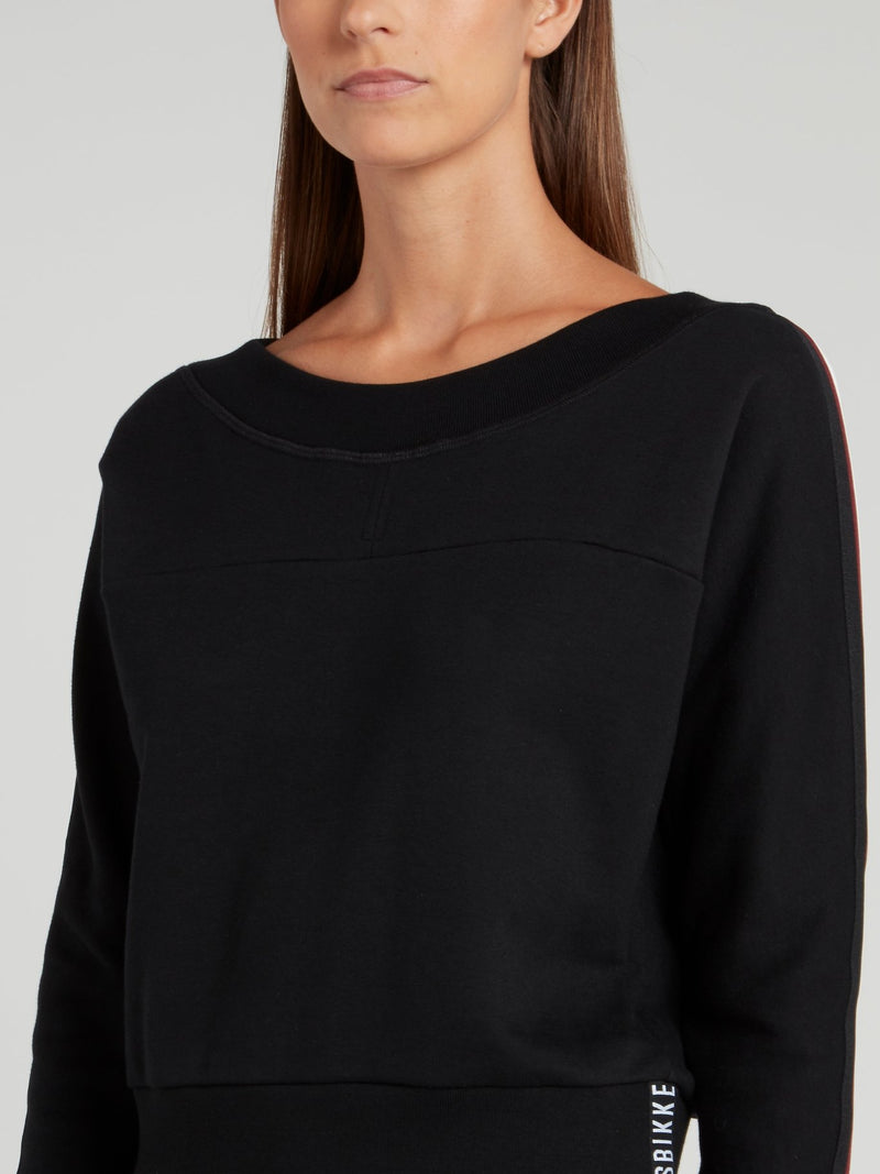 Black Sleeve Lined Sweatshirt