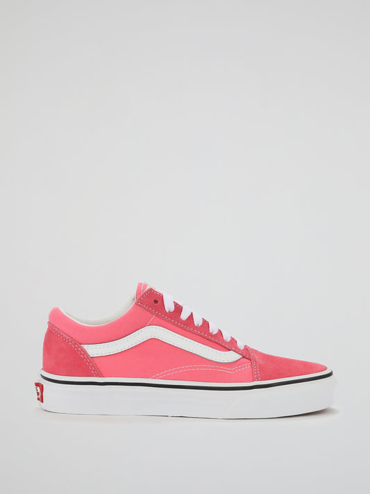 Pink Old Skool Lace Up Sneakers