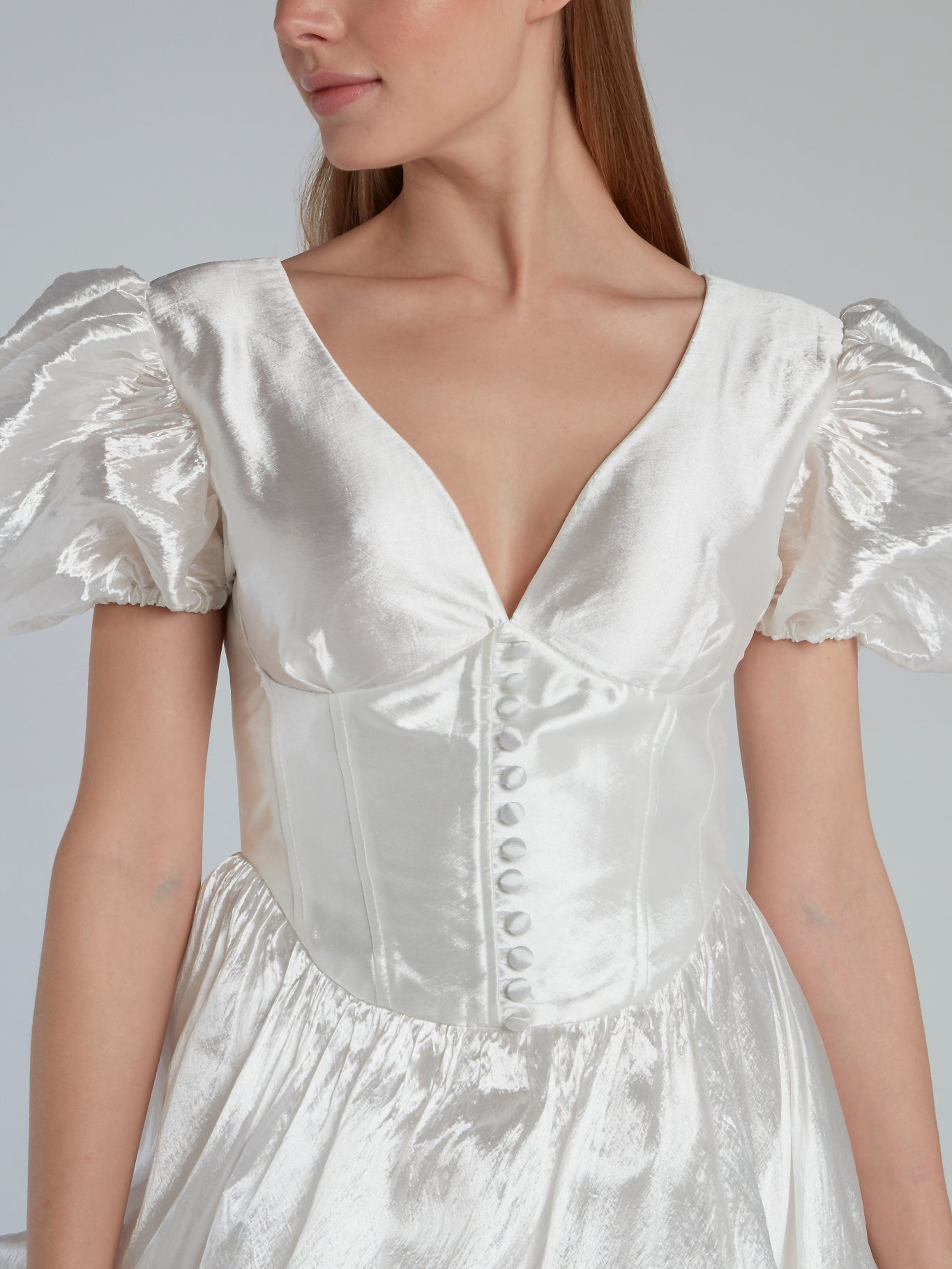 Dalood White Corset Bubble Dress S / White Dalood White Corset Bubble Dress S / White