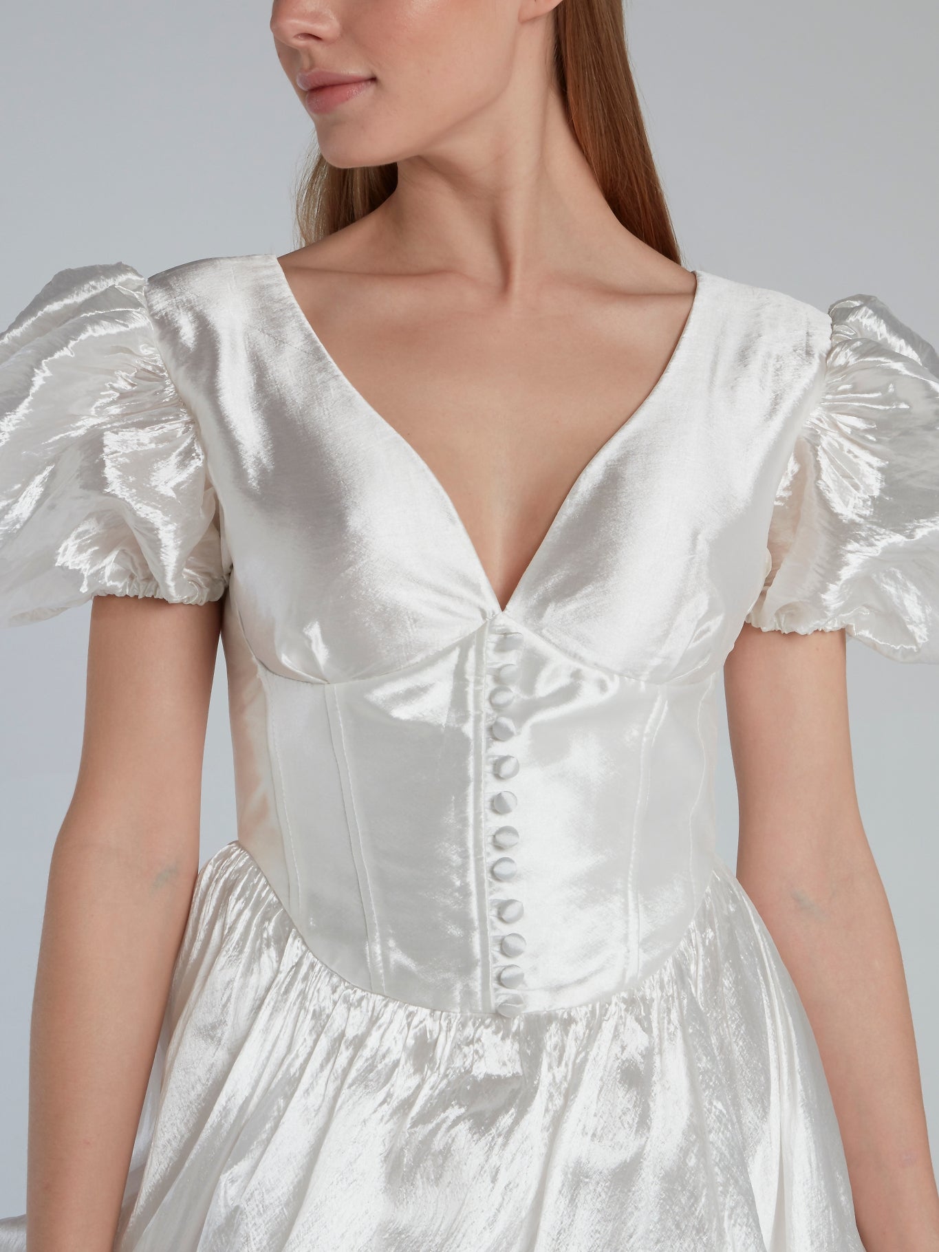 White Corset Bubble Dress