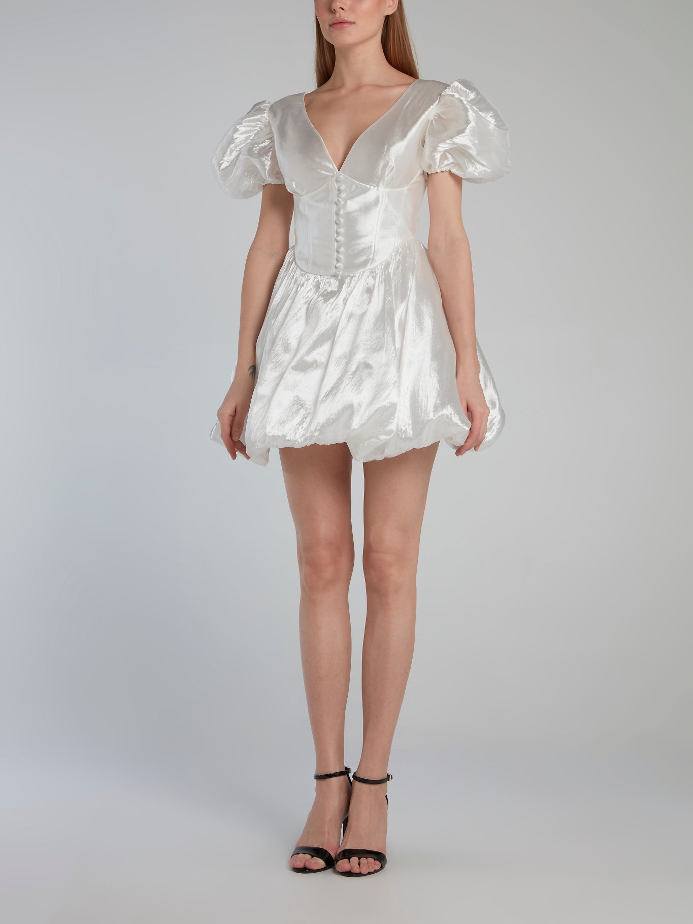 White Corset Bubble Dress