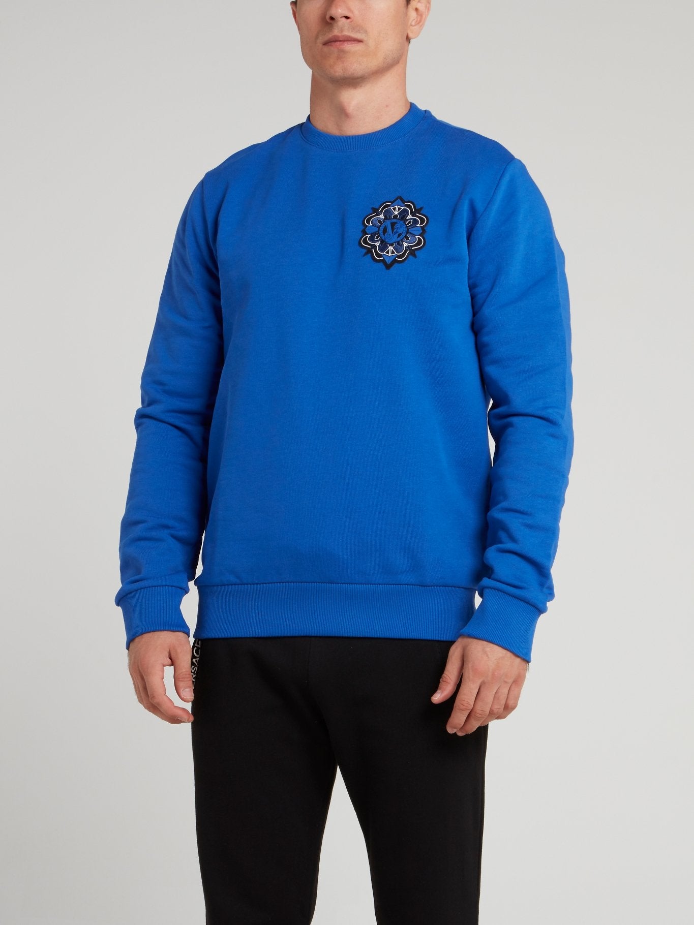 Blue Logo Appliquéd Sweatshirt