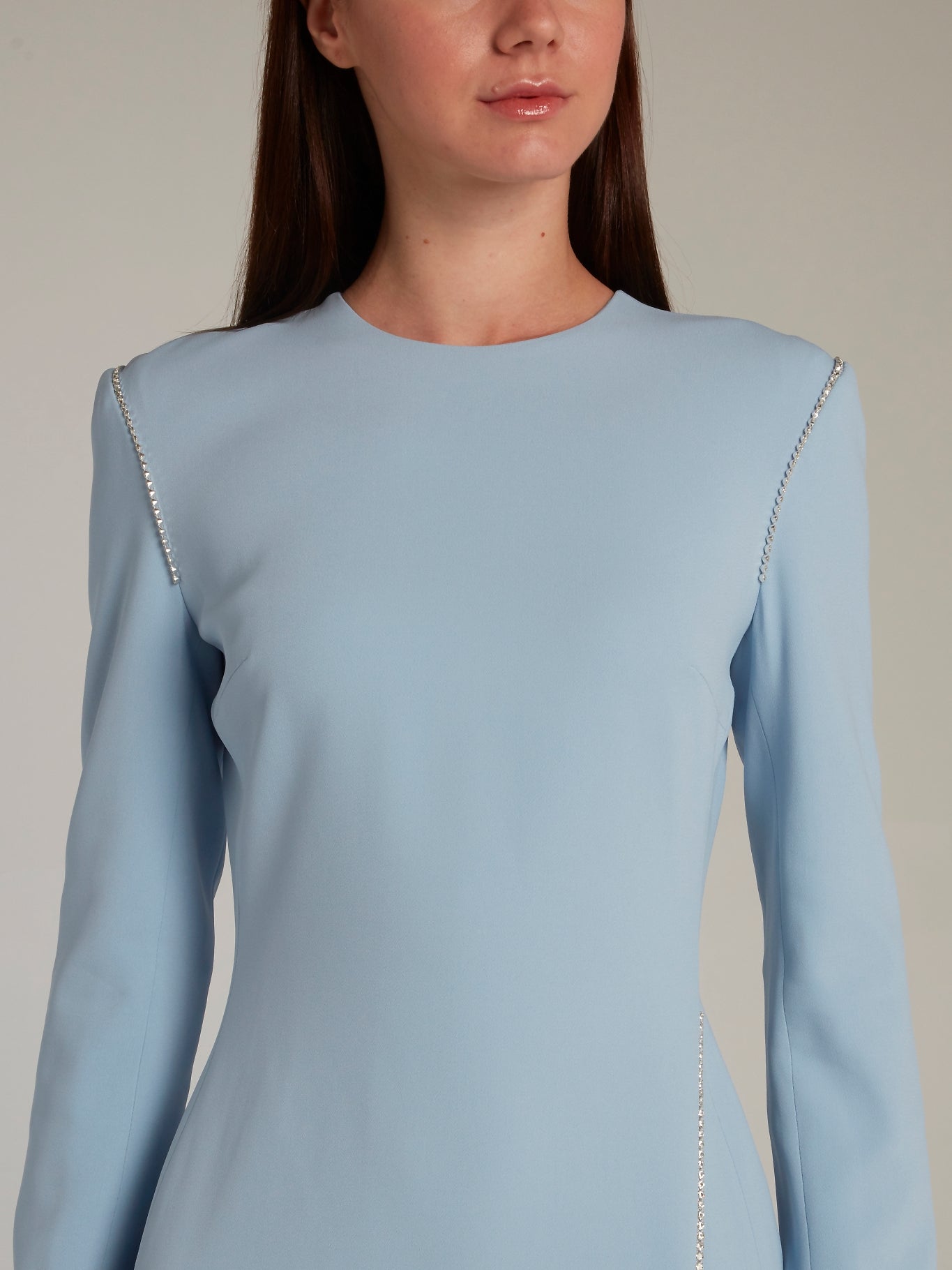 david koma blue dress David Koma - Blue dress with sequins and ostrich feathers SS23DK53D
