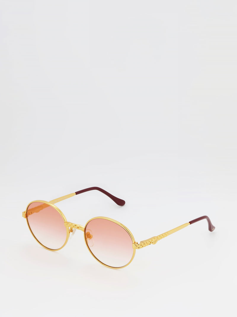 Pink Gradient Round Sunglasses