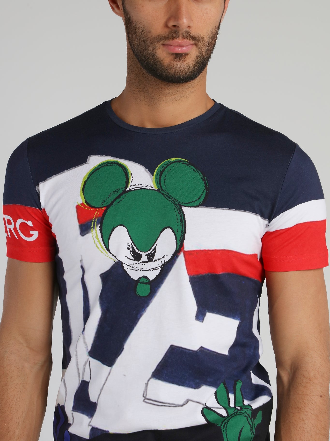 Mickey Mouse Navy Sketch Print T-Shirt