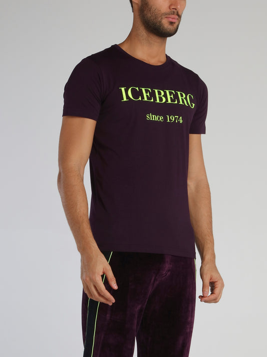 Purple Classic Logo Crewneck T-Shirt