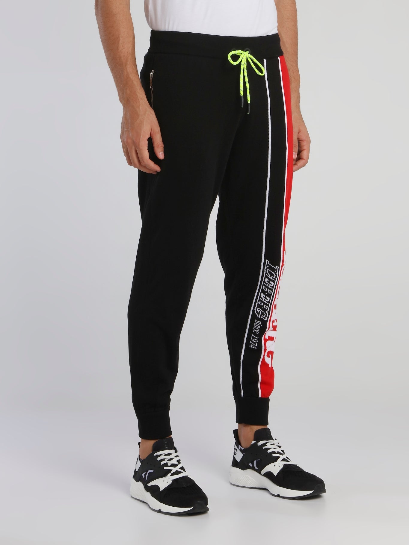 Black Carrot Fit Knitted Track Pants