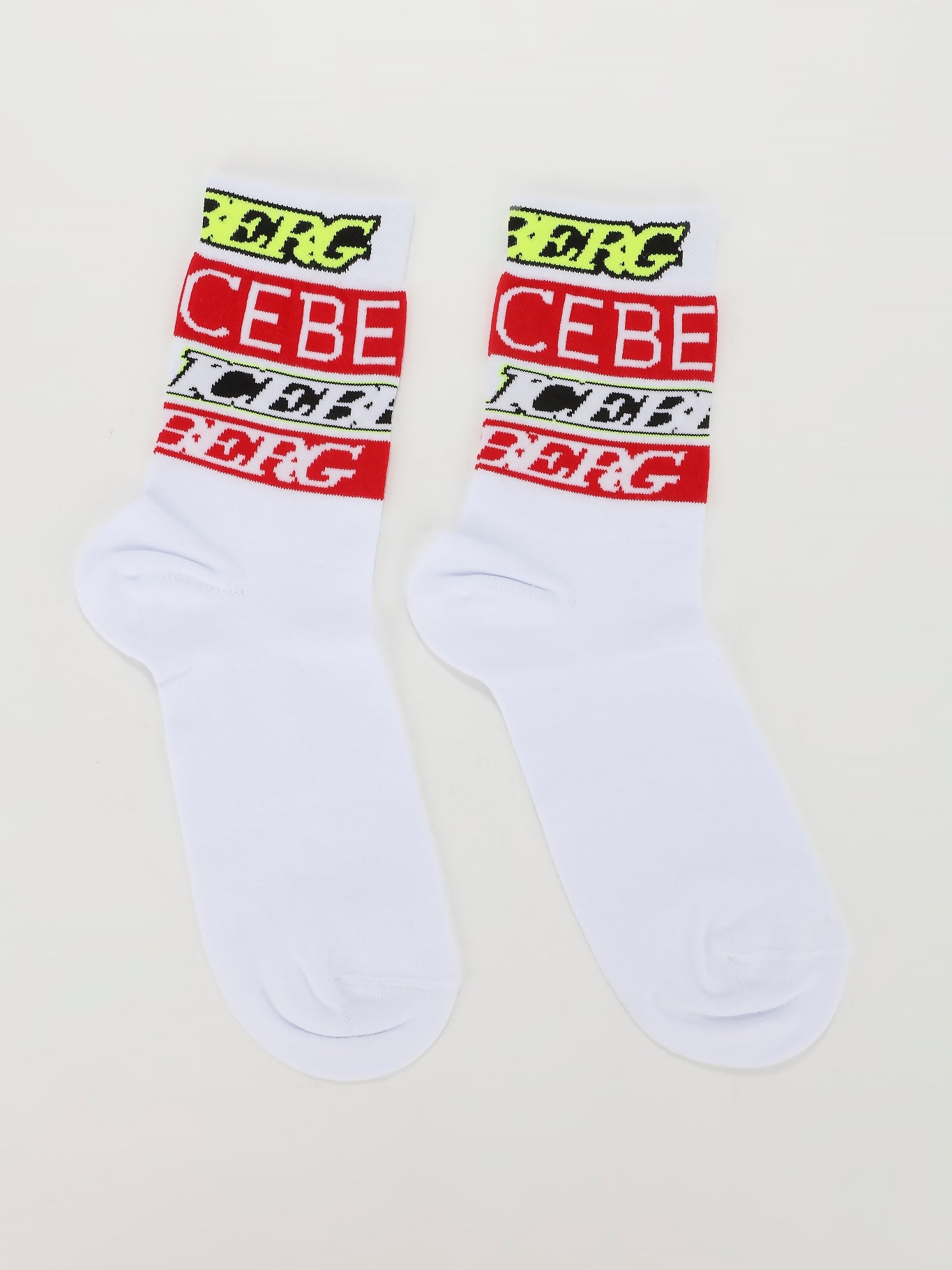 White Logo Cotton Socks