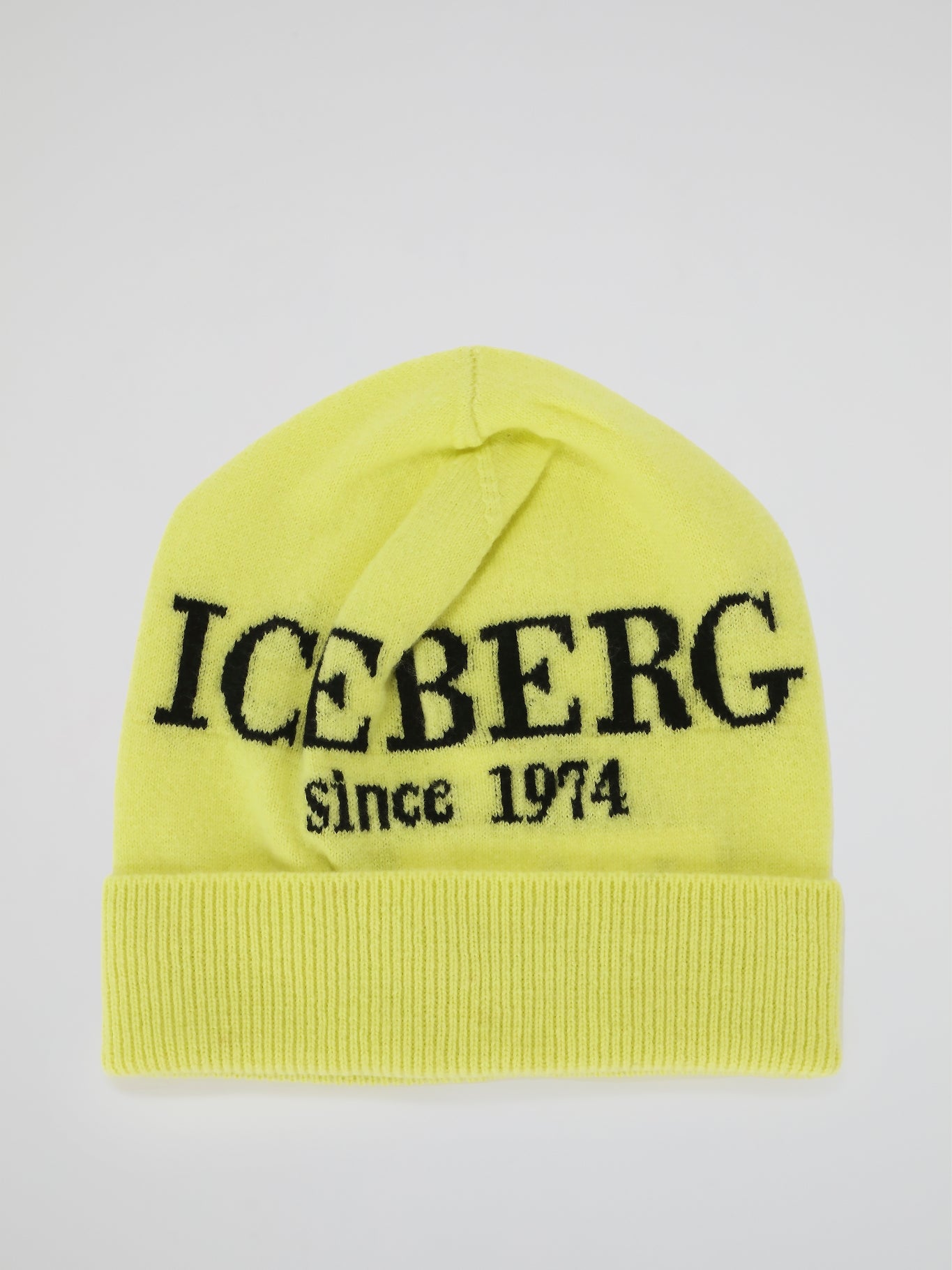 Yellow Logo Cashmere Knitted Beanie
