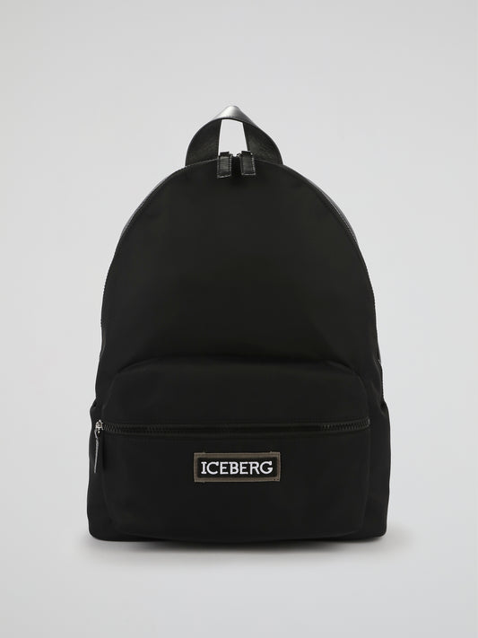 Black Logo Backpack Bag