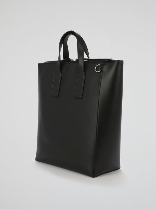 Black Tote Style Leather Bag
