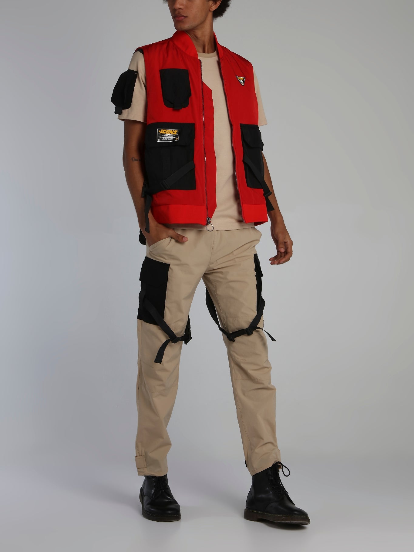 Red Icons Tactical Zip Up Vest