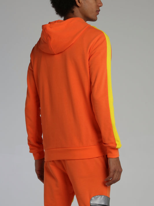 Orange Warning Statement Hooded Sweatshirt