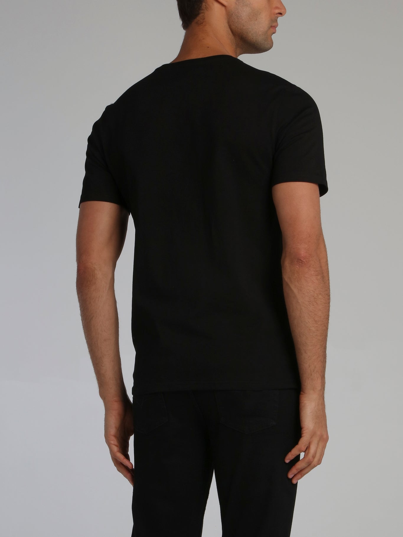 Black Core 3D Rubber Patch Crewneck T-Shirt