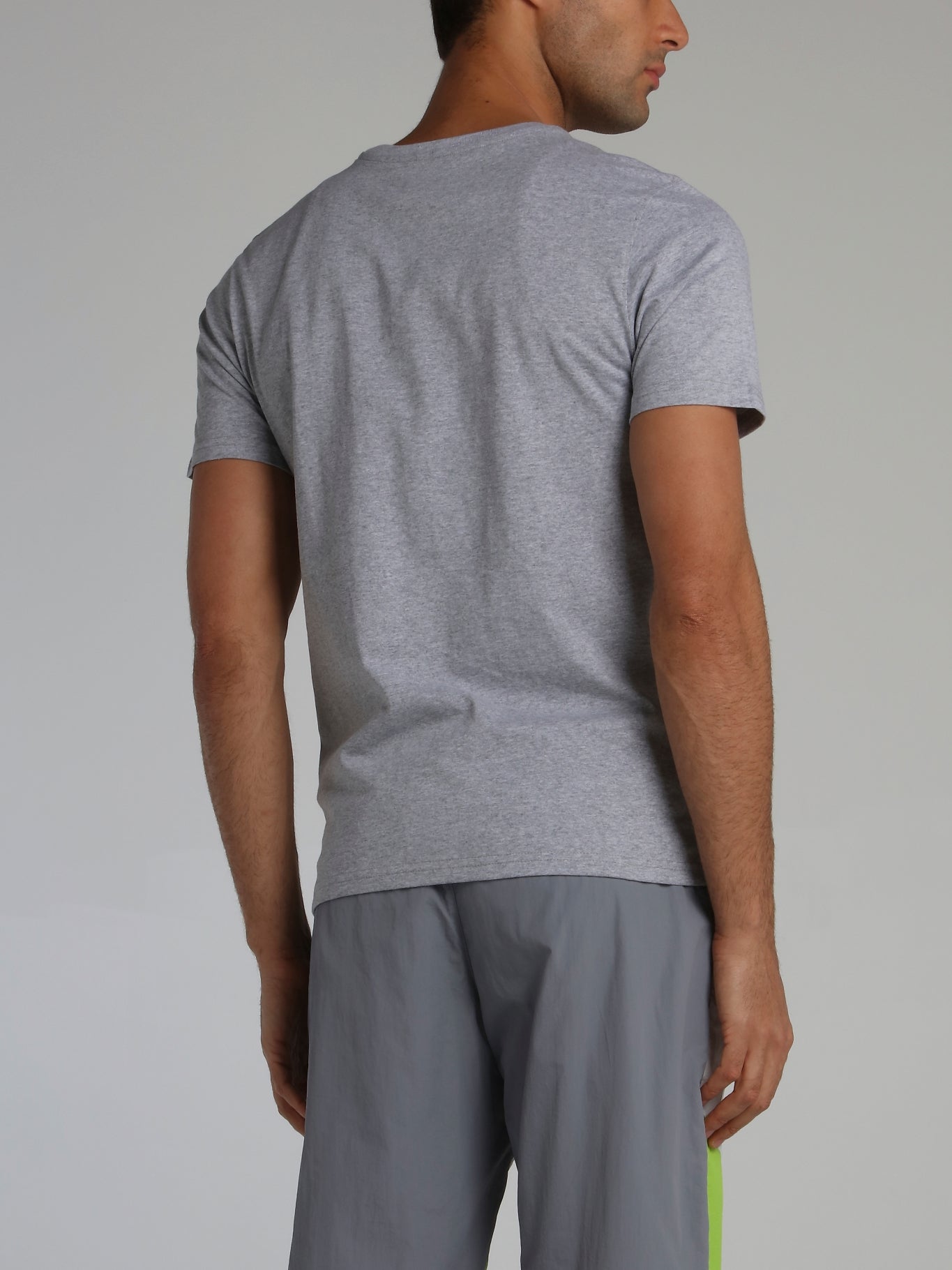 Grey Core 3D Rubber Patch Crewneck T-Shirt