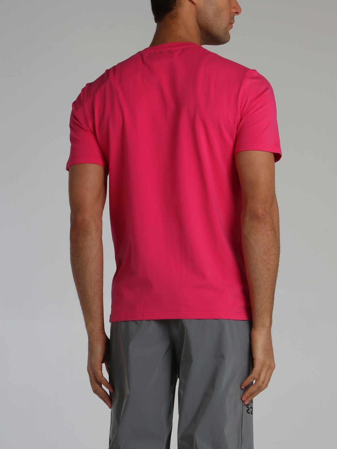 Neon Pink Core 3D Rubber Patch Crewneck T-Shirt