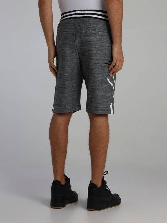 Black Stripe Detail Cyber Shorts
