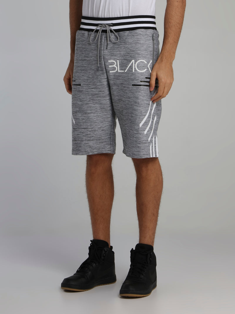 Grey Stripe Detail Cyber Shorts