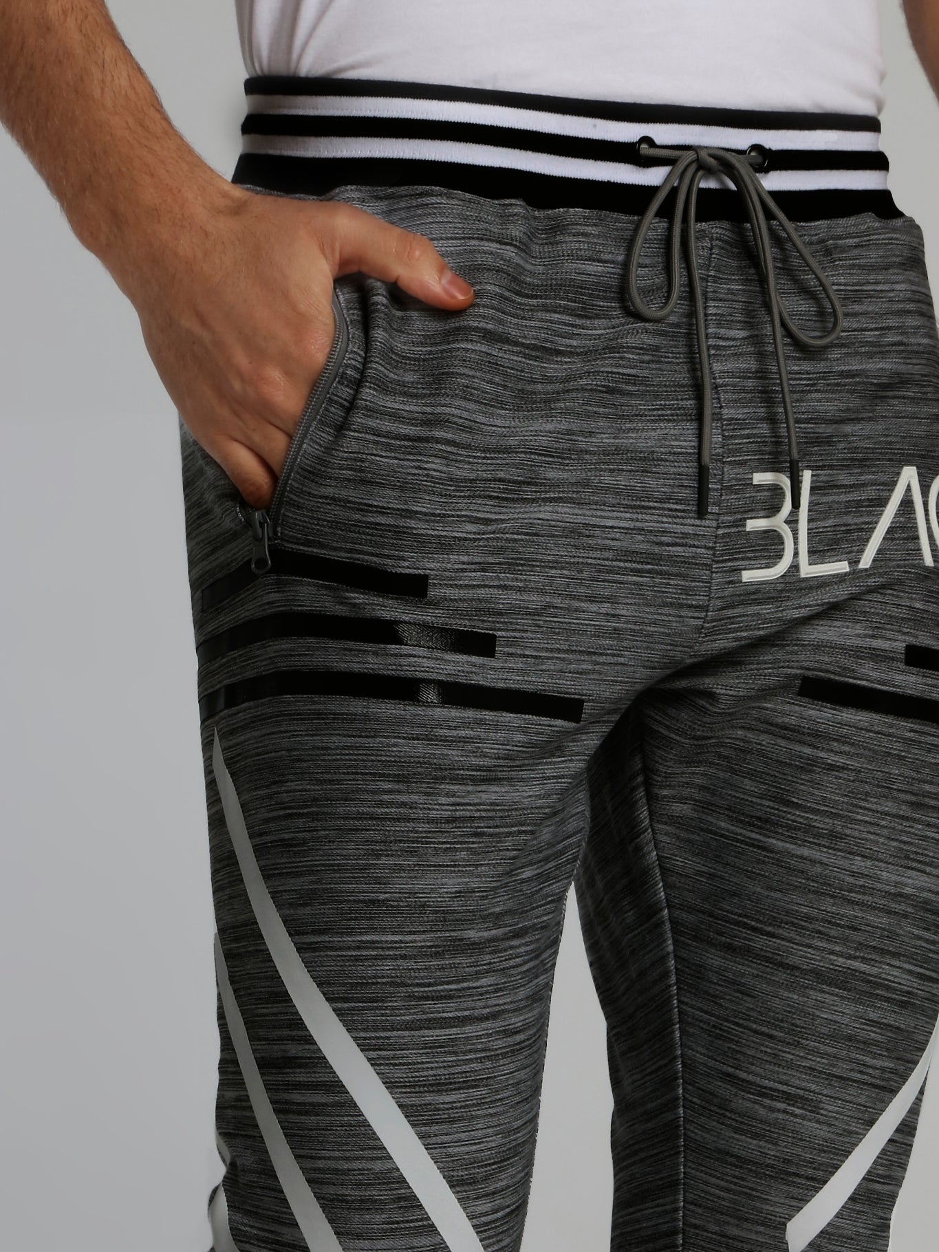 Black Stripe Detail Cyber Pants