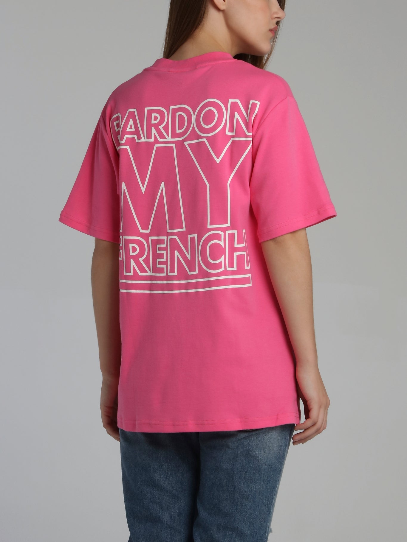 Pink Classic Logo Crewneck T-Shirt