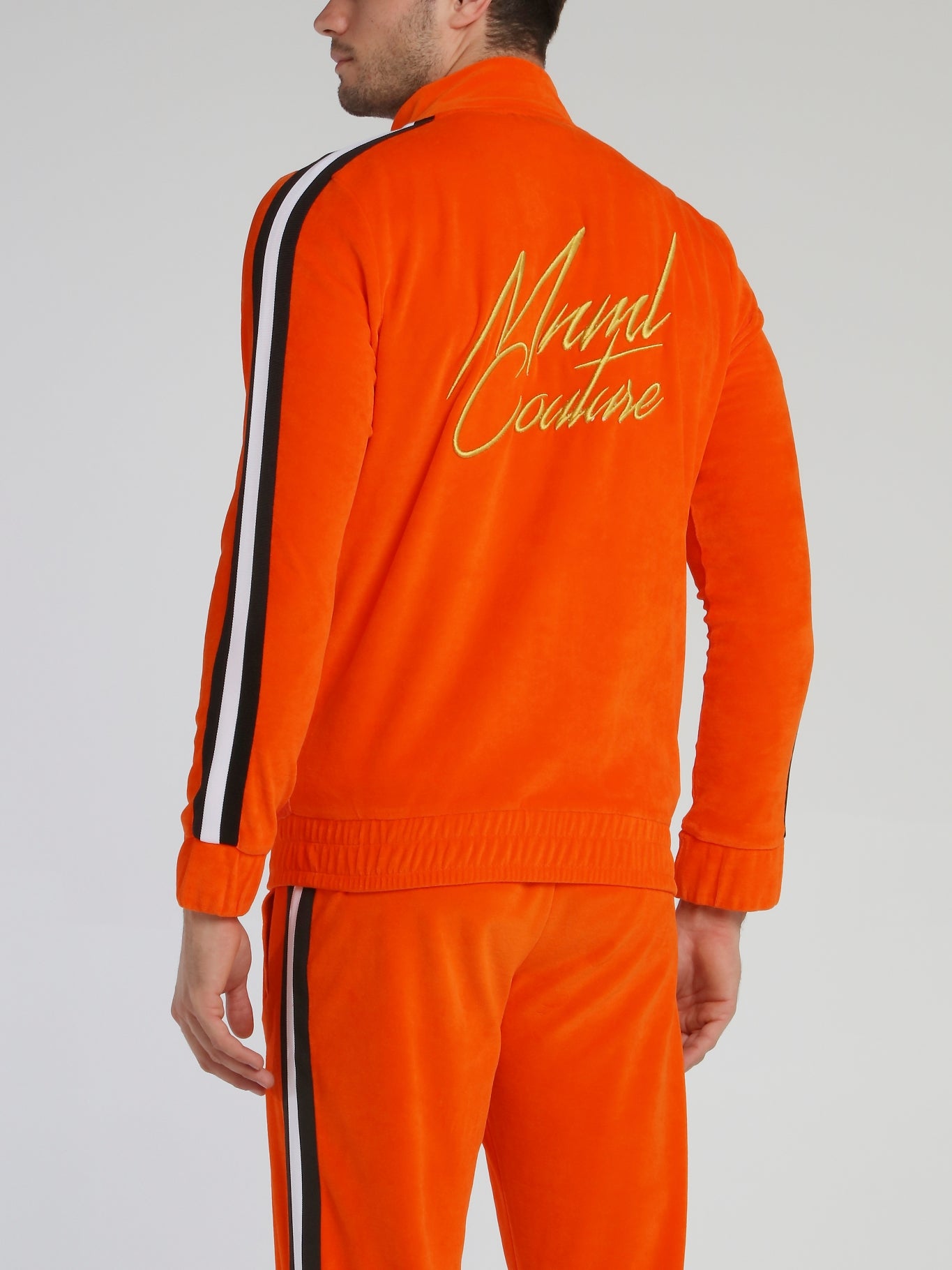 Orange Dragon Print Chenille Sweatshirt