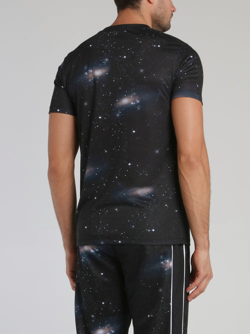 Universe Print Crewneck T-Shirt