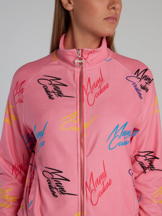 Pink Signature All Over Sweatshirt