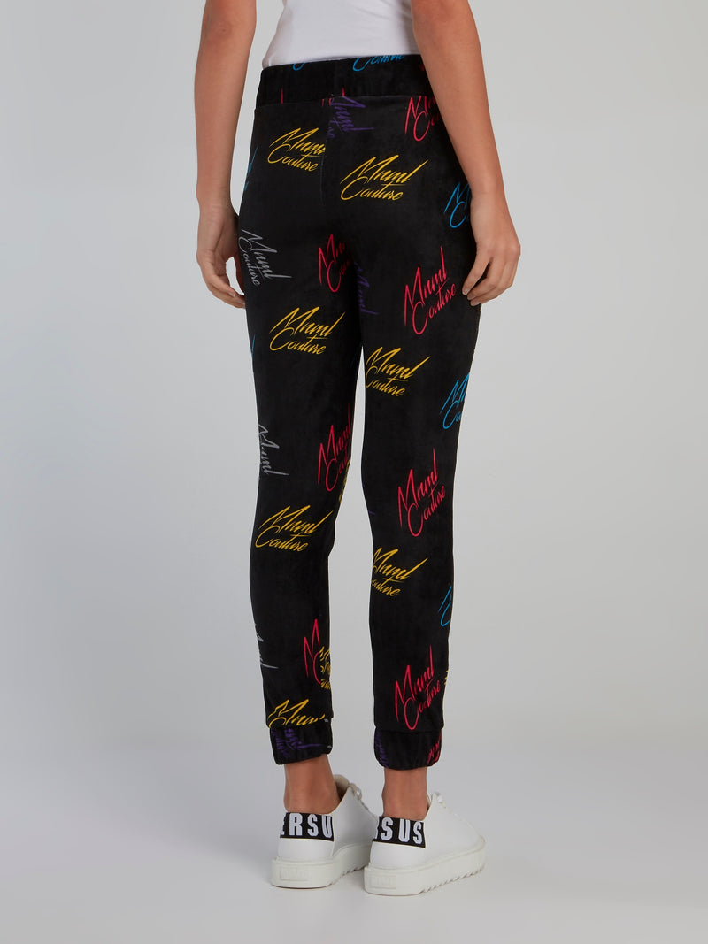 Black Signature All Over Pants