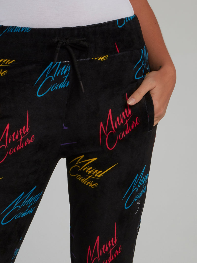 Black Signature All Over Pants