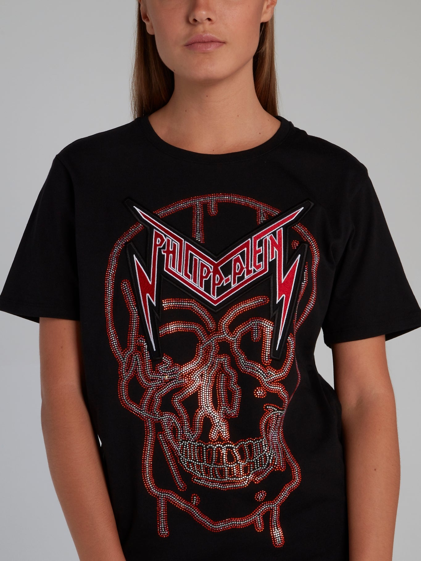 Skull and Plein Black Crewneck T-Shirt