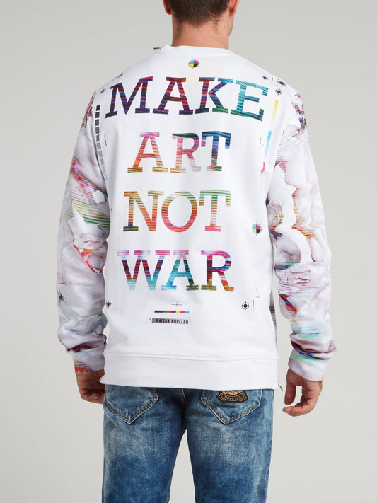 Distorted Graphic Print Sweatshirt