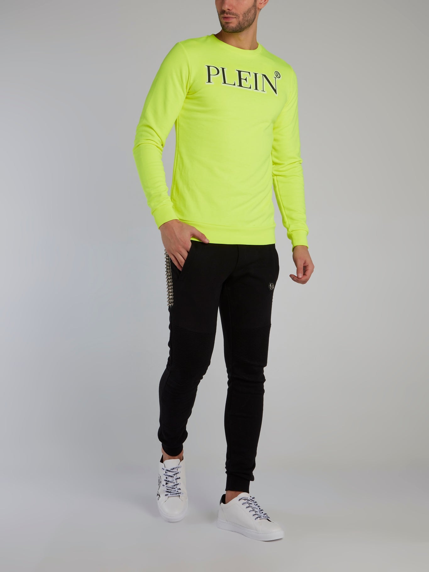 Neon Yellow Statement Crewneck Sweatshirt