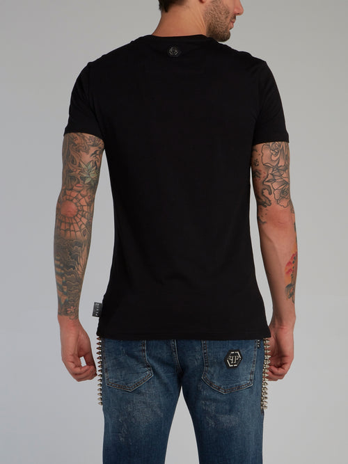 Black Classic Logo Cotton T-Shirt