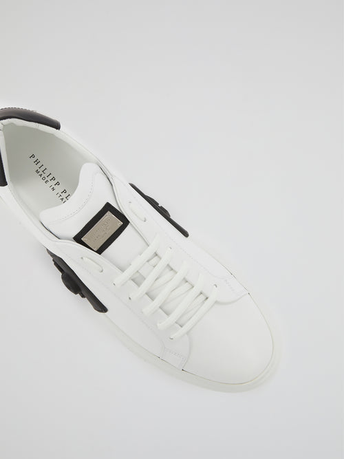 White Phantom Kicks Leather Sneakers