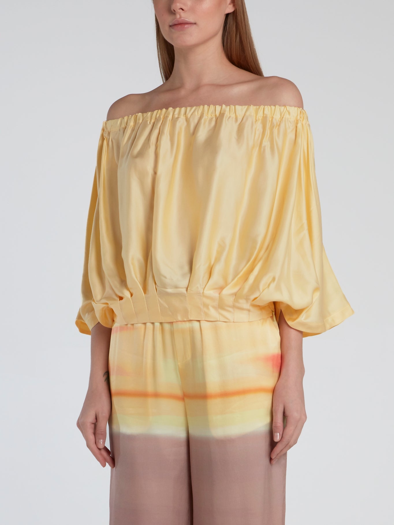 Yellow Off-The-Shoulder Top
