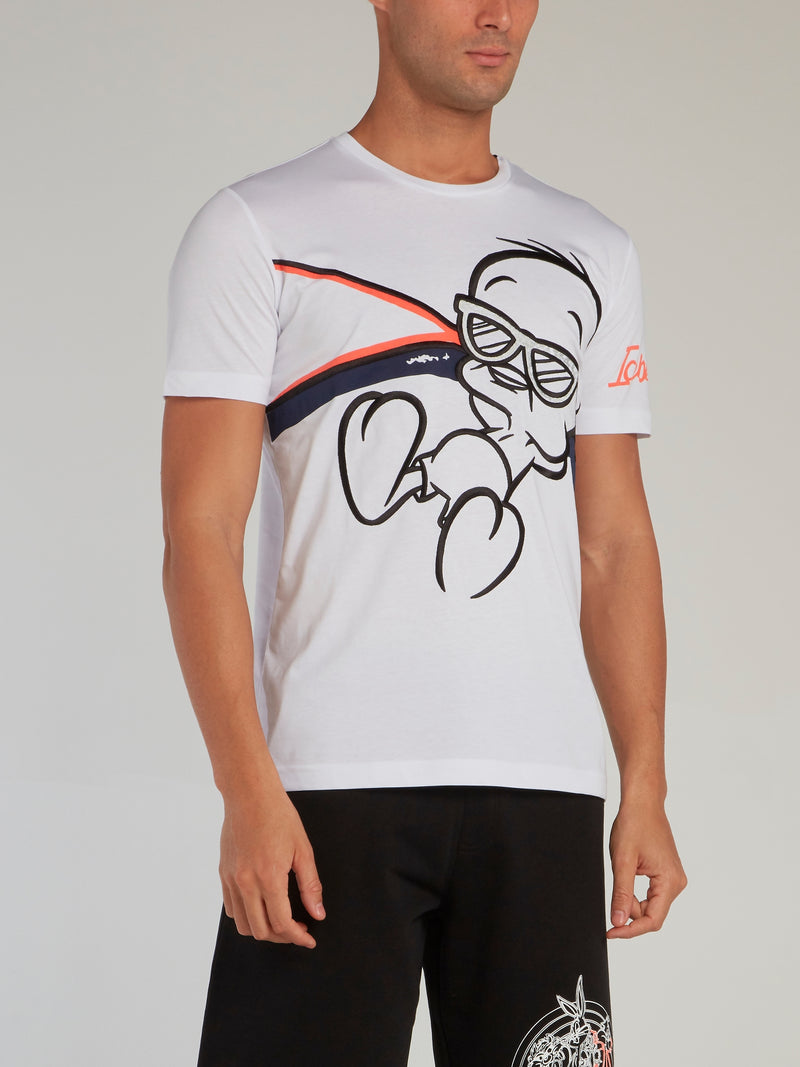 Tweety White Embroidered T-Shirt