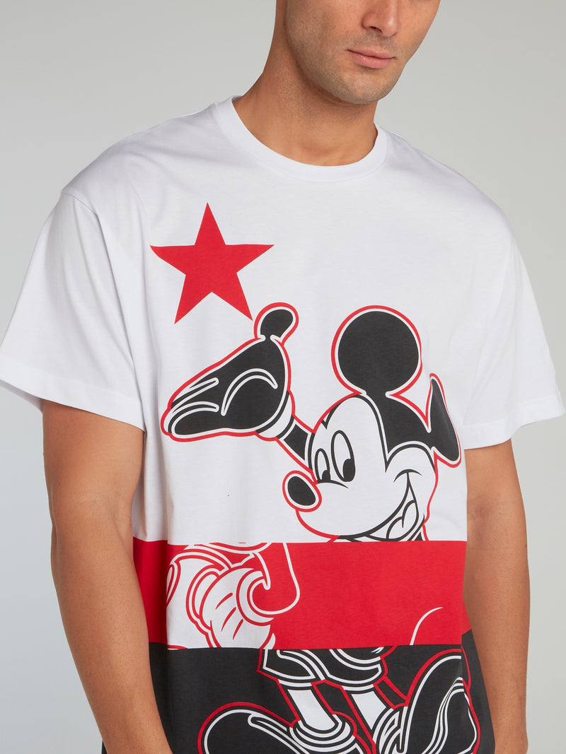Mickey Mouse White Rear Logo T-Shirt
