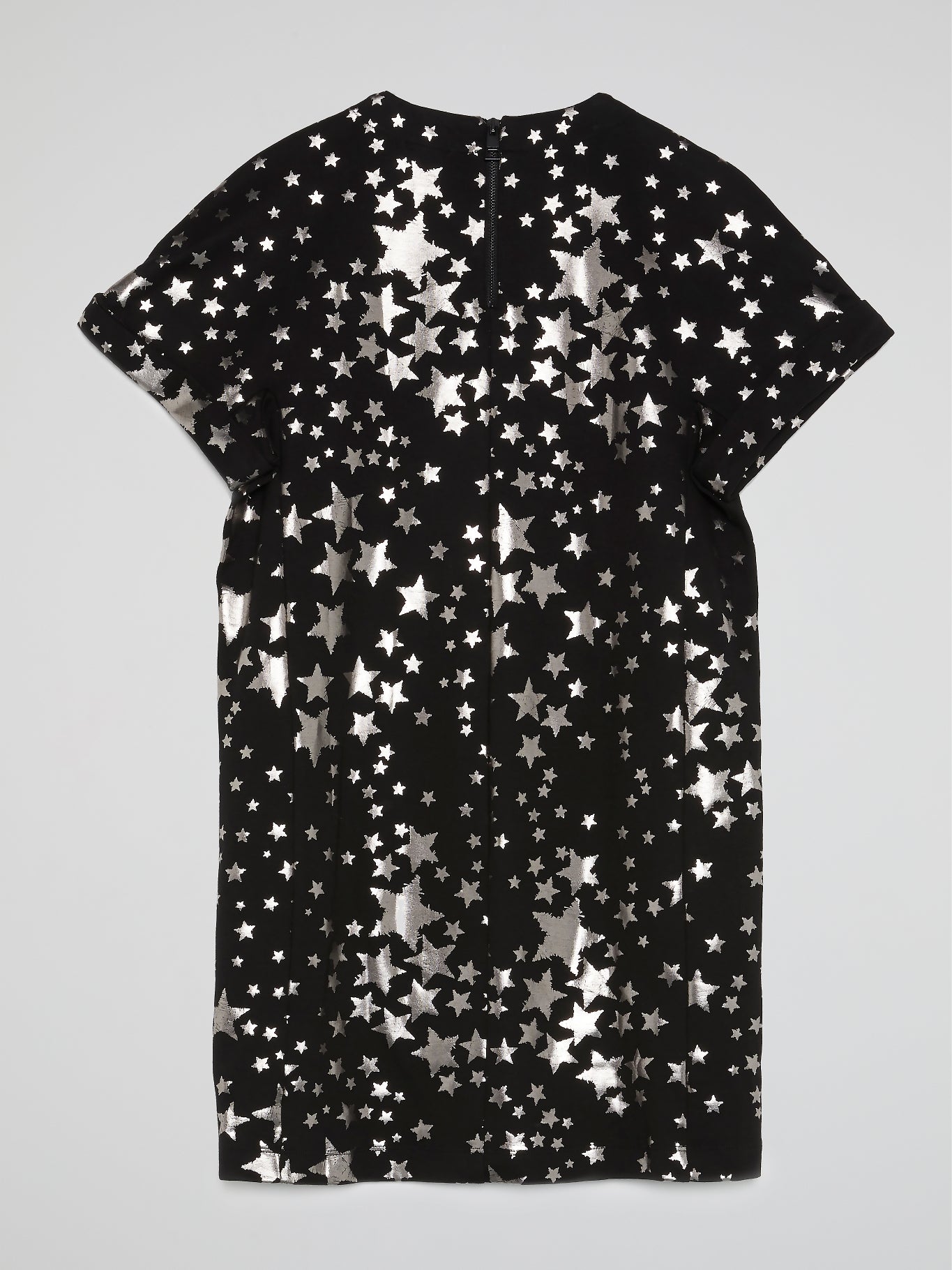 Black Star Print T-Shirt Dress