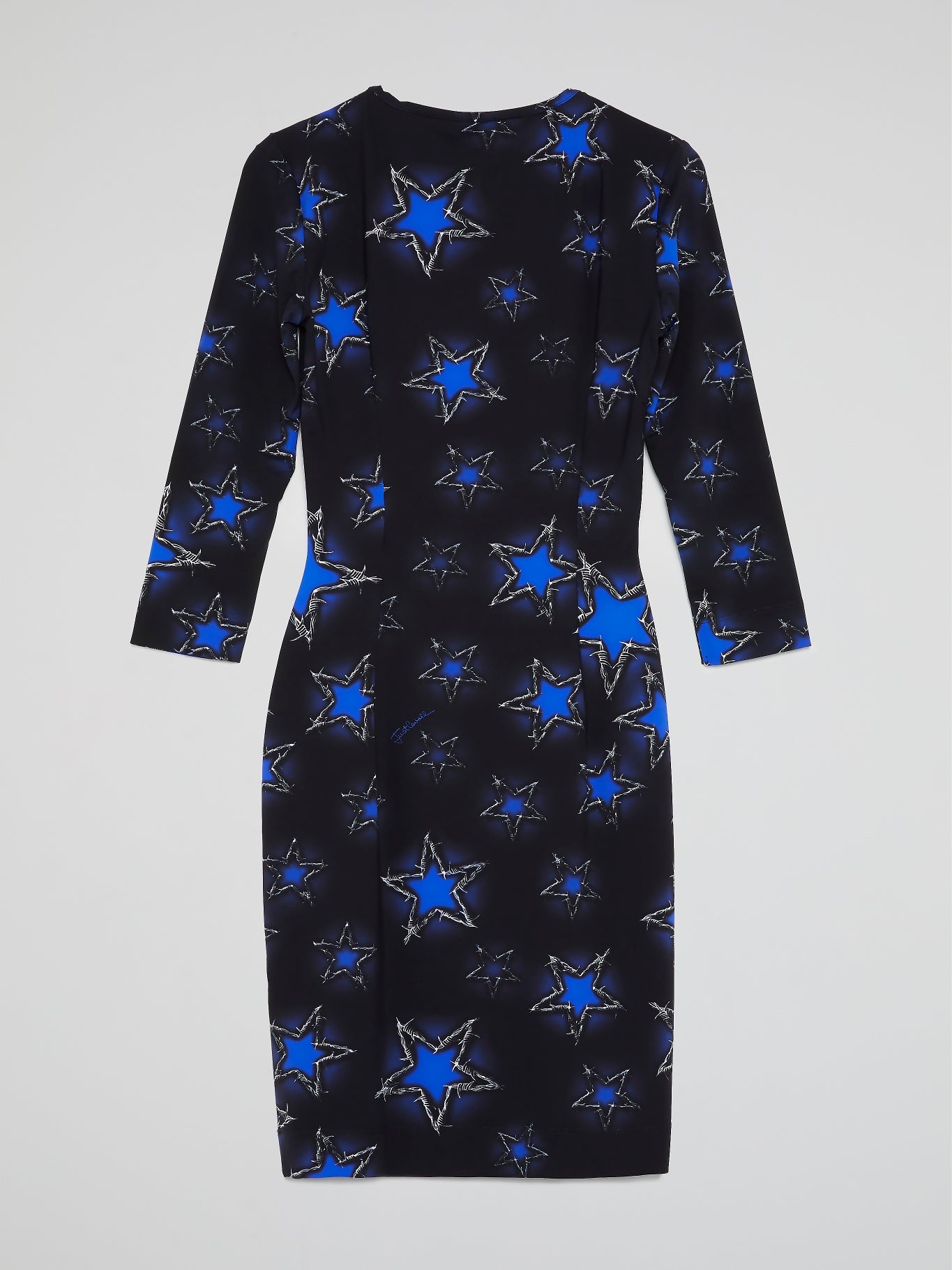 Navy Star Print Scoop Neck Dress Navy Star Print Scoop Neck Dress