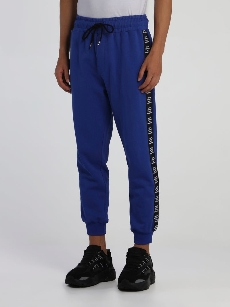 Navy Logo Tape Track Trousers