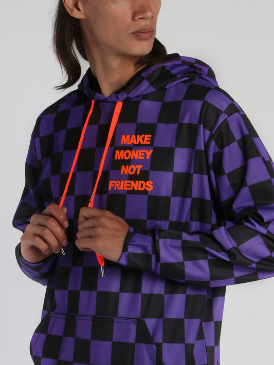 Purple Check Logo Sweatshirt