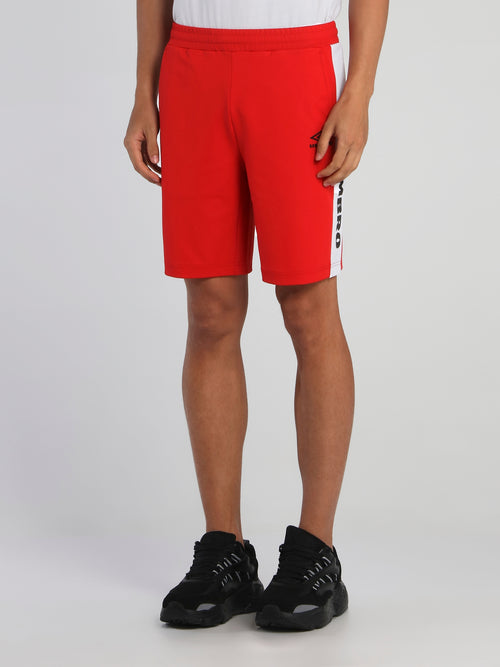 Red Logo Tape Waistband Shorts