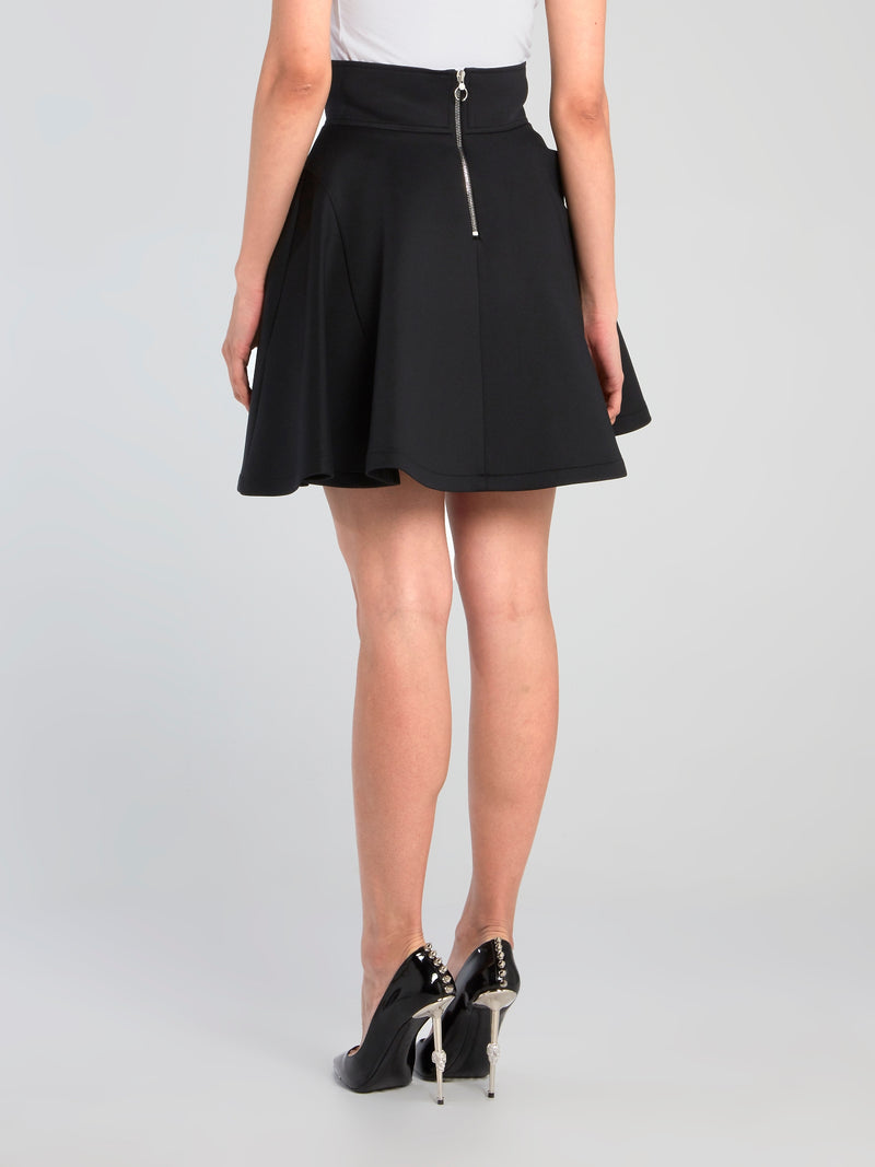 Black Mini Circle Skirt