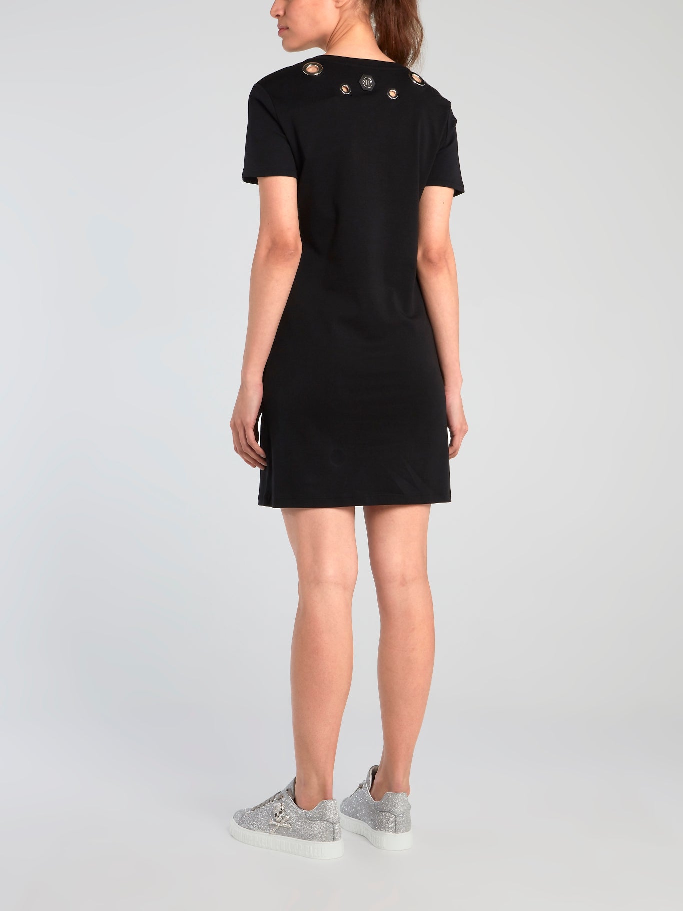 black ring detail shirt dress Black Woven Wrap Ring Detail Shirt Dress