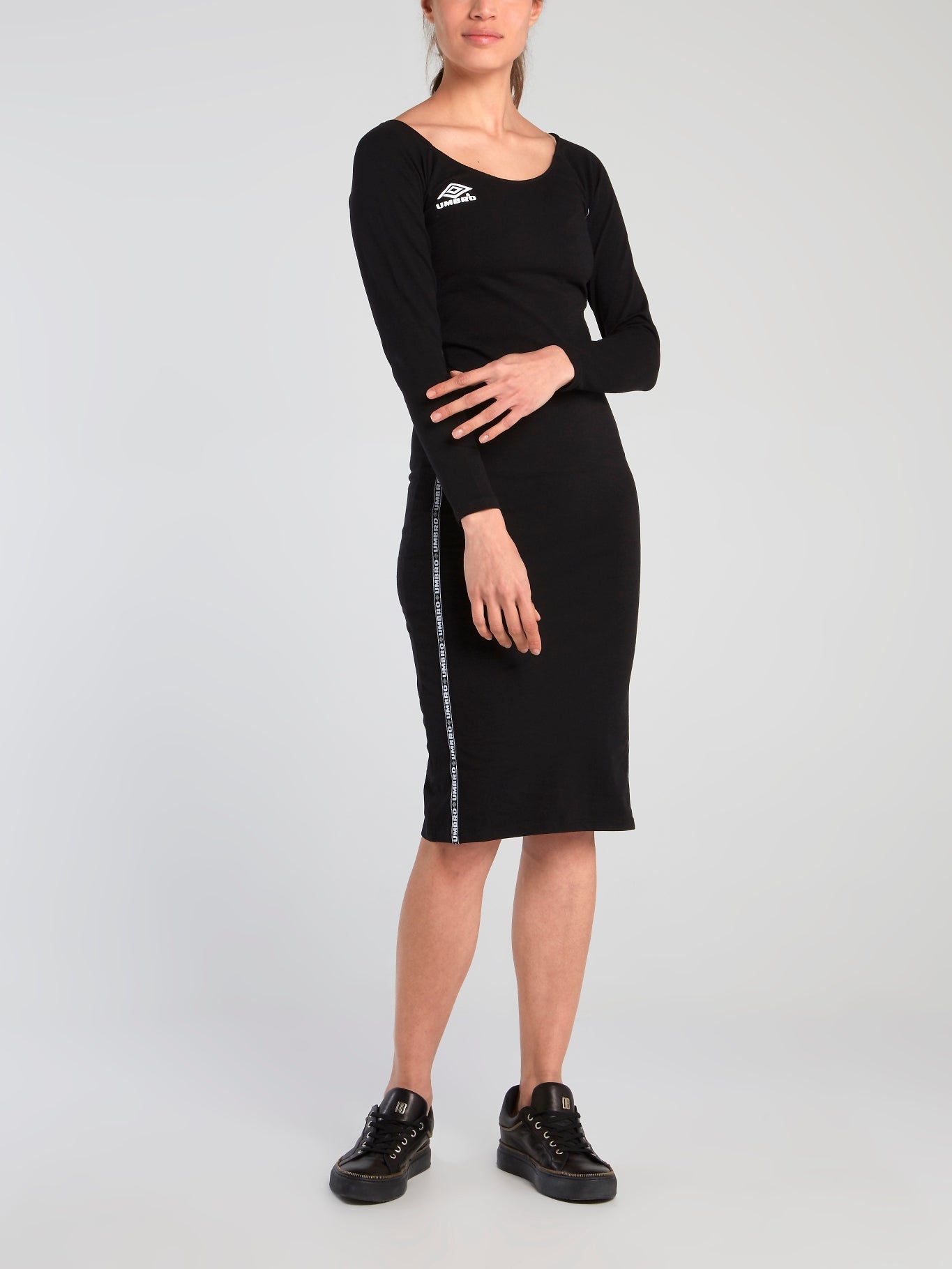 Umbro Cara Long Dress - Stretch Limo/bright White Medium, Womens Umbro Cara Long Dress - Stretch Limo/bright White Medium, Womens