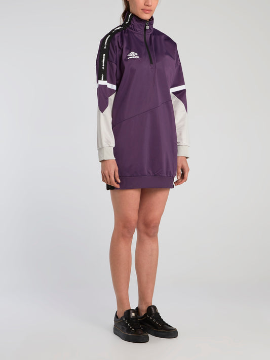 Lina Purple High Neck Active Dress