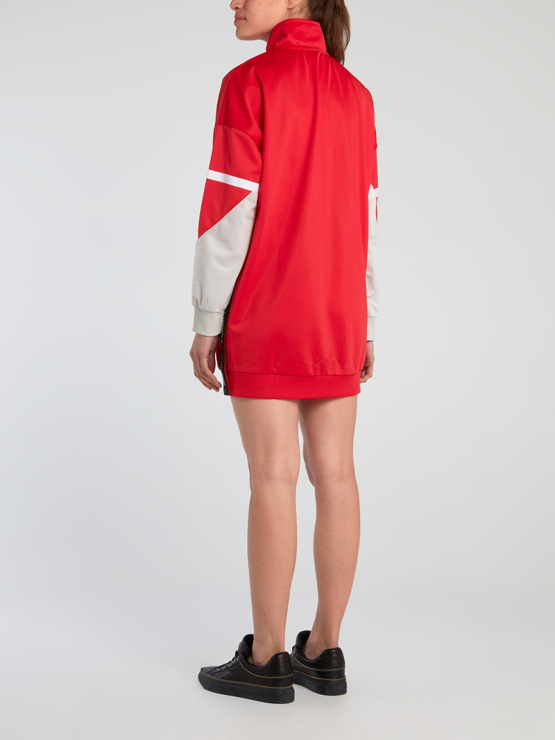 Lina Red High Neck Active Dress